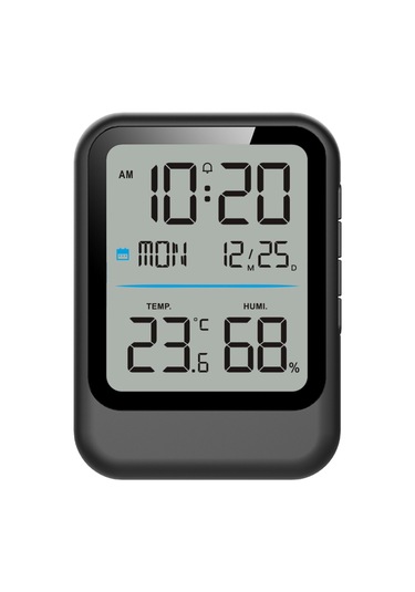 Youmex Siyah Dijital Oda Alarm Saati - Sıcaklık Nem Gösterici, Uyandırıcı Fonksiyonu, Kalender Ve Hafta Gösterimi, Plastik Kasa Pil Dahil Değil