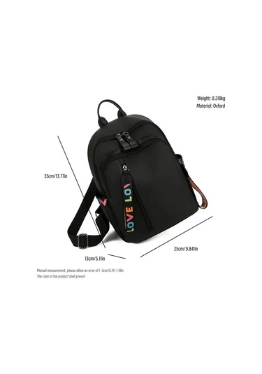 Şık Oxford Kumaş Sırt Çantası Büyük Kapasiteli Seyahat Çantası, Standart Çok Renkli