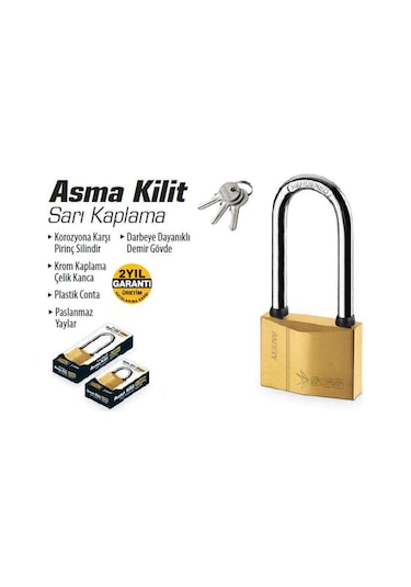 Sgs Asma Kilit Sarı Uzun 38mm Sgs1351
