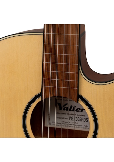 Valler Vgx305 Naturel Cutaway İnce Kasa Perdesiz Elektro Gitar