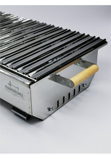 Mizan Marina Grill XL Krom Mangal 35 x 70 CM