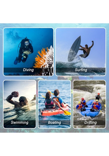 Neevoyu Mavi 2.5mm Neopren Dalış Kaski - My062 Modeli 80% Neopren + 20% Naylon Mavi