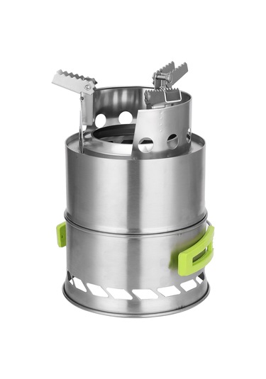 Maiyame Dış Mekan Çelik Çatırabilir Odun Ocağı Seti - Taşınabilir Kamp Mutfak, Izgara Ve Isıtma Aleti Standart Konfigürasyon Çok Renkli