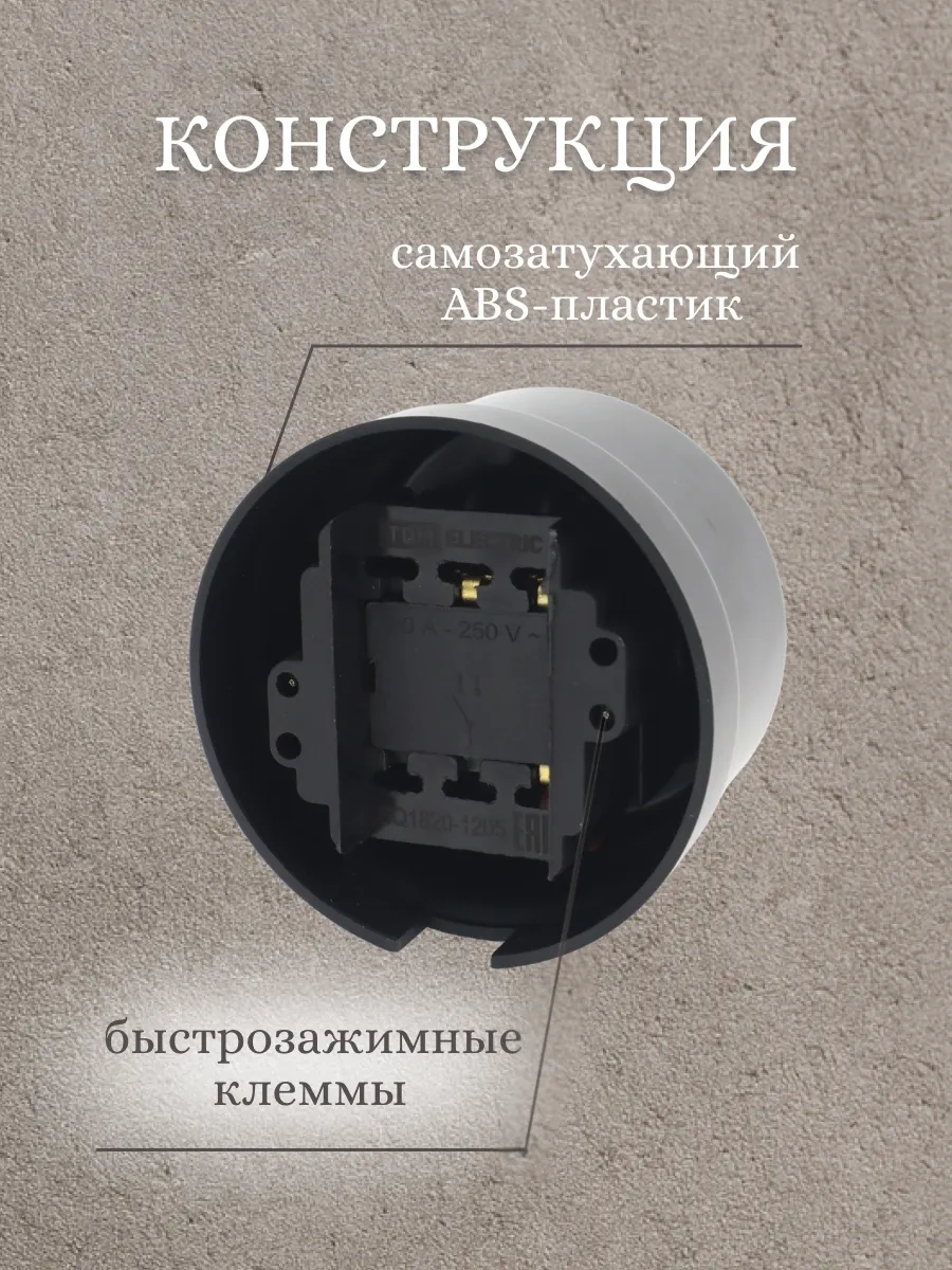 Tdmelectric Retro Döner Plastik Geçişli Anahtar 1 Adet 150322591