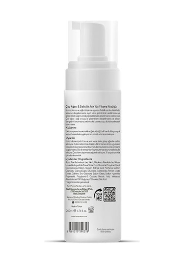 From Natura Çay Ağacı Ve Salisilik Asit Yıkama Köpüğü 200 Ml