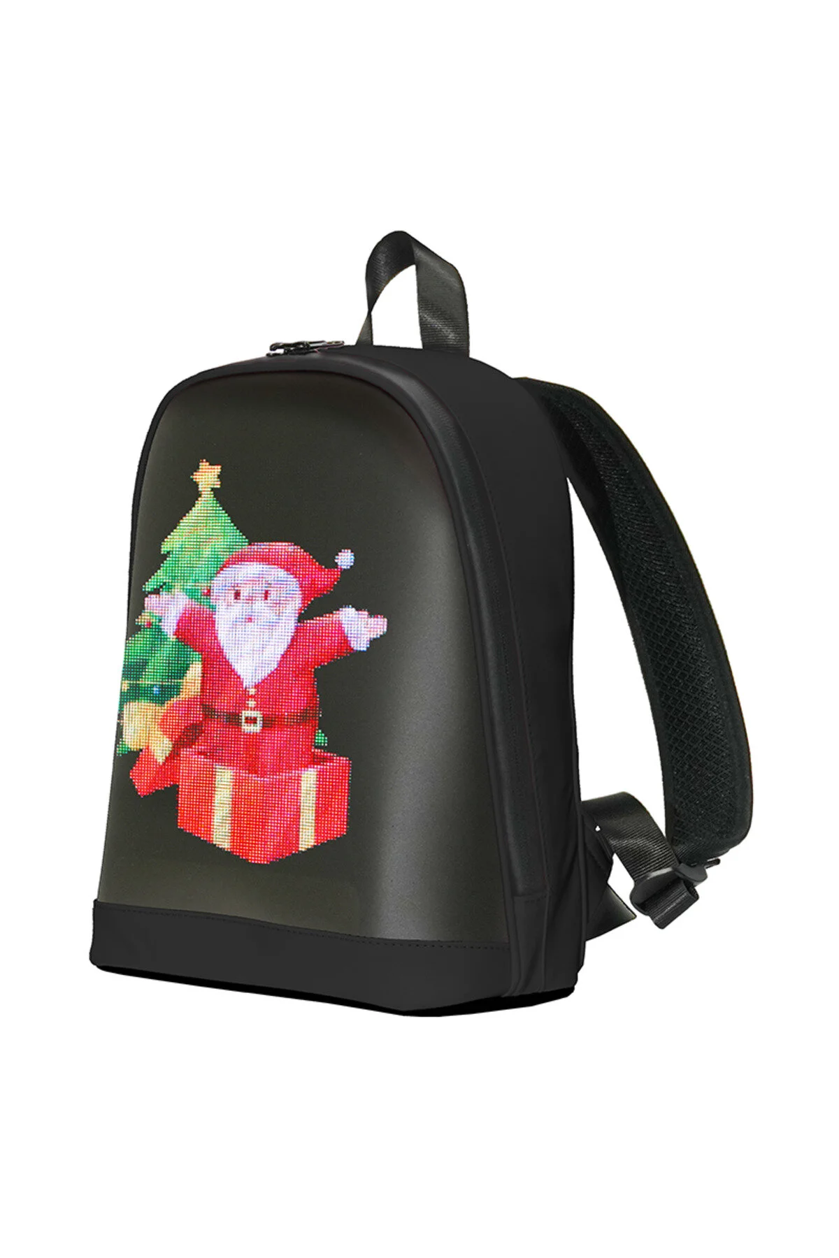 Led Ekranlı Akıllı Sırt Çantası Bluetooth Kontrollü Işıklı Dijital Ekran Çanta Siyah