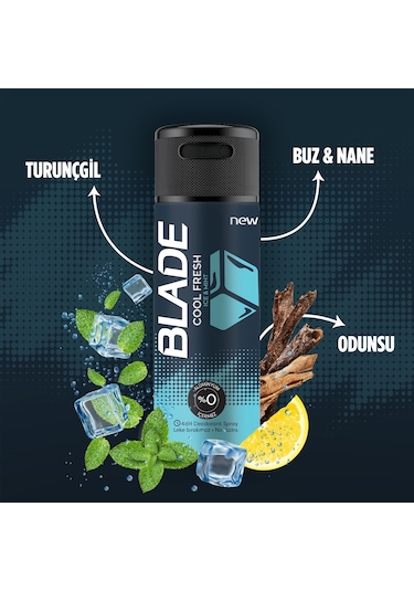 Blade Cool Fresh Erkek Sprey Deodorant 6 x 150 ML
