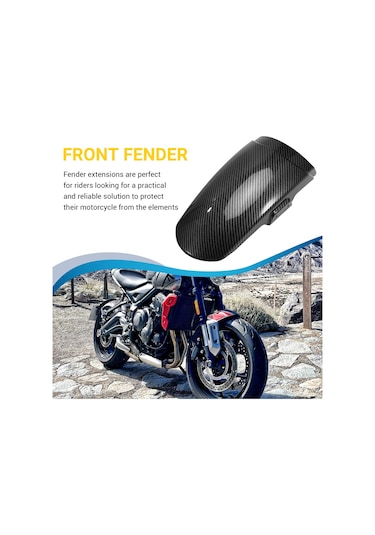 Nayomiglow Motosiklet Aksesuarları Ön Tekerlek Çamurluk Sıçrama Koruyucusu Trident 660 2021-2024 İçin Genişletilmiş Çamurluk Kapağı Karbon Fiber Desen