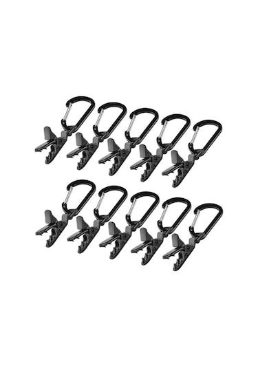 Pazly 20 Adet Tarp Tent Clips Çadır Snap Askı Kamp Kelepçesi Karabina İle Sıkı Kilitleme Dış Mekan Bahçe Tarım Çok Renkli