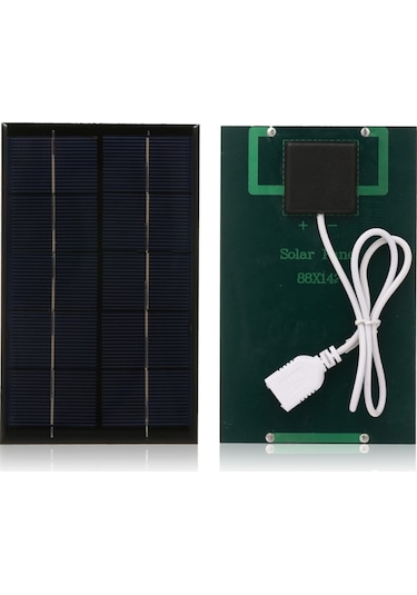 Mufunye 2.5w/5v Taşınabilir Usb Portlu Güneş Şarj Cihazı Monokristalin Silikon Kompakt Güneş Paneli Telefon Cep Telefonu Güç Bankası Şarj Cihazı Kamp Yürüyüş Seyahat İçin