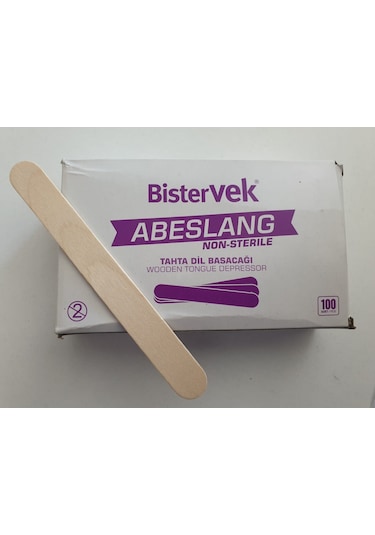 Abeslang Tahta Dil Basacağı 100'Lük 5 Kutu 500 Adet Bistervek