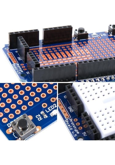 Arduino Uno R3 Proto Shield + Mini Breadboard