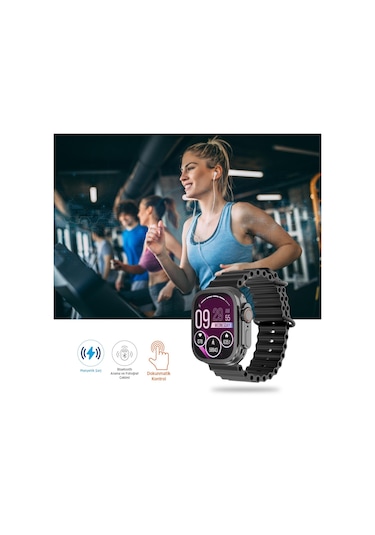 Polosmart PSSW21 2.01" Dokunmatik Ekranlı Akıllı Saat (Distribütör Garantili)
