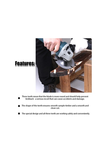 Tenfowee 115mm 3 Dişli Karbür Testere Bladesi - Ahşap Kesim, Yüzey İşleme İçin Elektrikli Alet Aksesuarı - Yüksek Karbon Çelik Gövde İle Uzun Ömürlü