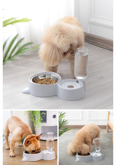 Technosmart Otomatik Su Sebilli Büyük Boy Kedi Köpek Mama ve Su Kabı