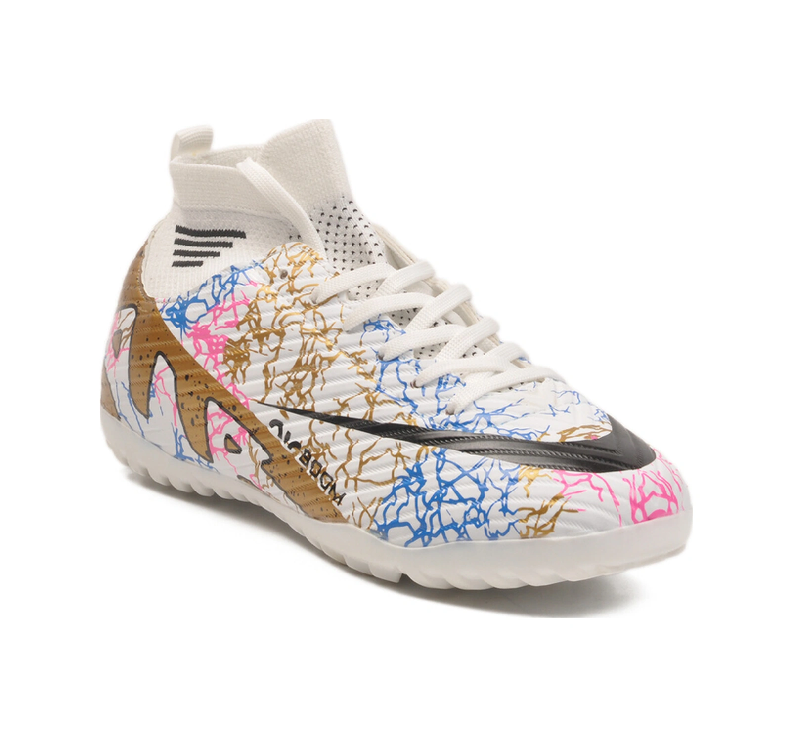 Beyaz Altın Çoraplı Erkek Halı Saha Ayakkabısı Air 565 M Beyaz-altın