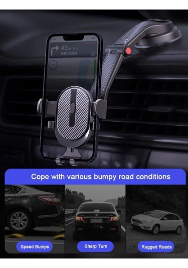 Araç Torpido Üstü Vakumlu Telefon Tutucu Güçlü Vakum Ayarlı