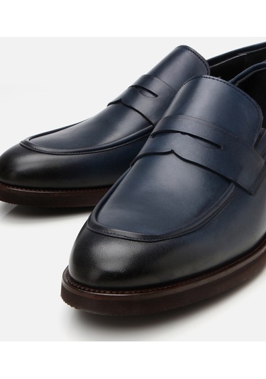 Hotiç Erkek Deri Lacivert Hafif Tabanlı Loafer 02ayh308730a680 Lacivert