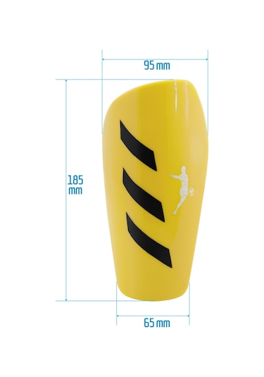 Pro Futbol Tekmeliği Çoraplı Çocuk Yetişkin Kaval Koruyucu Tekmelik Futbolcu Dizliği Sarı
