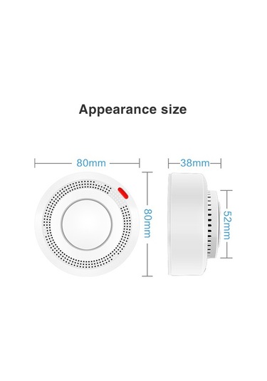 Fortunelane Tuya Akıllı Duman Dedektörü - Wifi, 85db Alarmlı, Ev İşe Uygun, Model Color Size