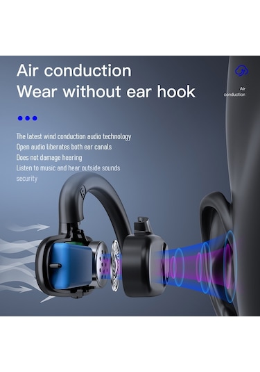 Kemik İletimi Konseptleri Dijital Ekranlı Stereo Bluetooth Kulaklık, Stil: Tek Kulak