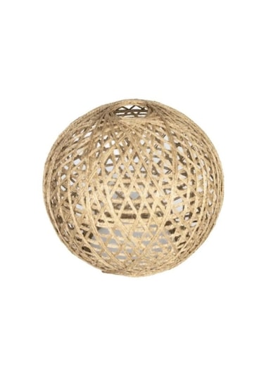 Örme Jüt İp Abajur Başlığı Handmade Bej