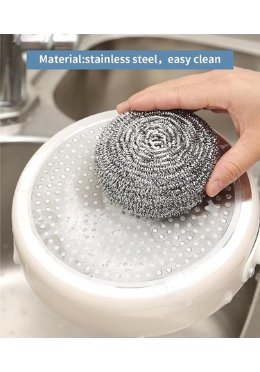 Novahub Paslanmaz Çelik 6'lı Sünger Seti - Tencere, Tava, Izgara Temizliği İçin Diğer