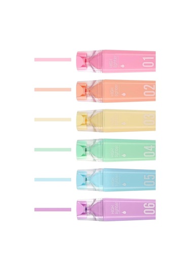 Pastel Renkli Fosforlu Kalem - Turuncu Turuncu