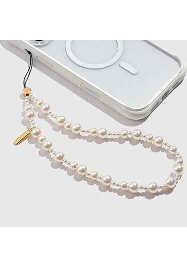 Youngkit Pearl Serisi İnci Tasarımlı Telefon Askı İpi 40cm Gold
