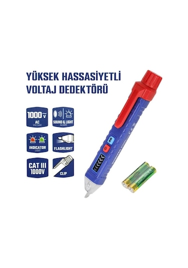 Workpro Wp295004 12-1000 Volt Ac Yüksek Hassasiyetli Profesyonel Voltaj Dedektörü Fr Wp295004