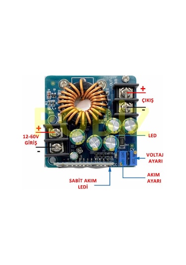 400w 12v / 60v 15a Voltaj Düşürücü Modül Güç Kaynağı Voltaj Ve Akım Ayarlanabilir Dc Dc Step Down