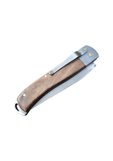 EL İŞÇİLİĞİ KİLİTLİ-KLİPSLİ Kamp ÇAKI 4116 ÇELİK 22CM AHŞAP SAP