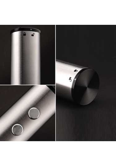 Gajeena Circle Joy Elektrikli Şarap Açıcı, 304 Paslanmaz Çelik, 6-8 Saniye Hızlı Açma, 120 Şişe Kapasitesi, Gümüş Renk Gümüş