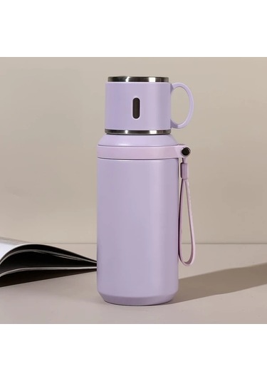 Boatshop1 Mor 600ml Paslanmaz Celik Izole Cay Demleme Sisesi Sizdirmaz Bulasik Makinesi Uygun Outdoor Beyaz Pembe Mor