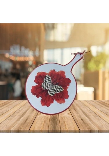 Yuvarlak Ahşap Sunumluk 39X26Cm