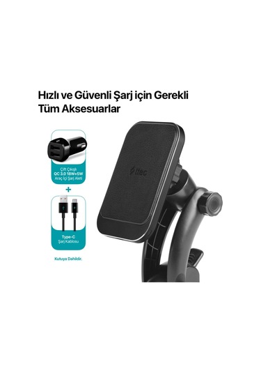 Aircharger Drive M Magsafe Uyumlu Kablosuz Şarj Özellikli Mıknatıslı Araç İçi Telefon Tutucu Diğer