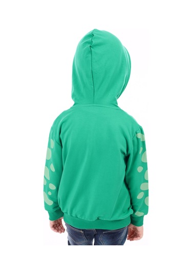 Toontoy Erkek Çocuk Baskılı Hırka Koyu Yeşil