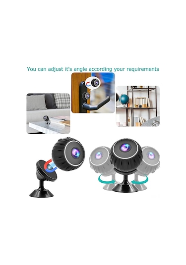 Jeemson Gizli Mini Wifi Kamera: Ev Güvenliği Bebek Bakıcısı İzleyici, Hd İnfrafed Gece Görüşü, Hareket Algılama Ve Akıllı Uyarı Fonksiyonu