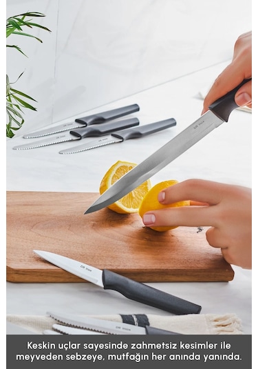 Dr. Inox Bundle 10 Parça Bıçak Seti Siyah