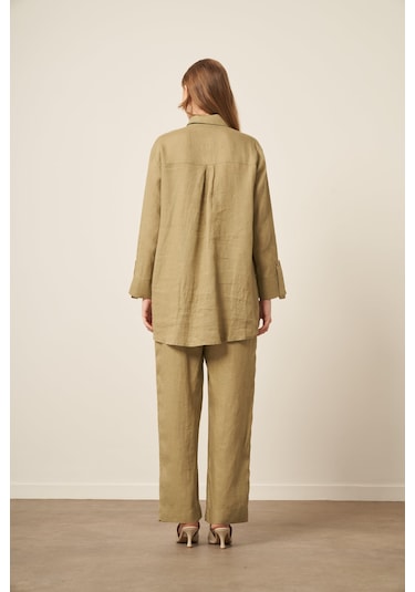 Ftz Women Kadın Ham Keten Takım Çağla 31115 Çağla