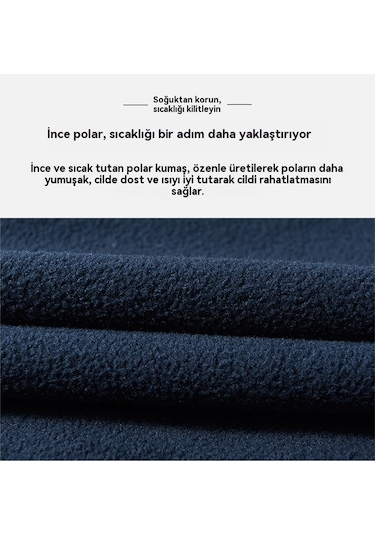 Edwardest Sonbahar Ve Kış İçin Erkek Nefes Alabilen Rüzgar Geçirmez Polar Hırka Ceket Siyah