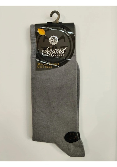 Kocabey 915 Erkek Mikro Modal Core Spun Pamuk Çorap Gri