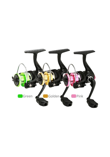 Lemestar Mini Metal-plastik Spinning Olta Makinesi - Yeşil/sarı/pembe Seçenekli, 5.2:1 Diş Oranı, 5kg Maksimum Sürtünme