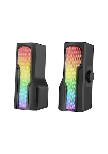 Rampage Arty X13 2.0 Bluetooth'lu Rms 3w 2 Rgb Işıklı Multimedia Usb 5v 45db Gaming Oyuncu Speaker
