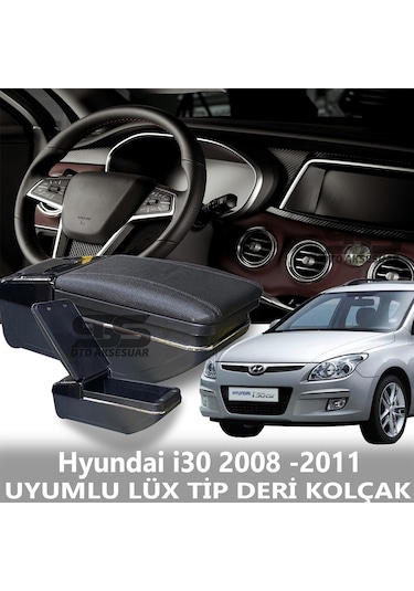 Hyundai İ30 2008 -2011 Uyumlu Premium Deri Kol Dayama Kolçak Lüx Tip