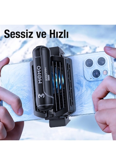 Memo Dl10 Dijital Gösterge 2000mah Powerbankli Telefon Soğutucu