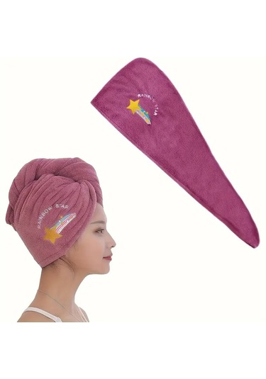 Hızlı Kuruyan Mikrofiber Saç Havlusu Mor