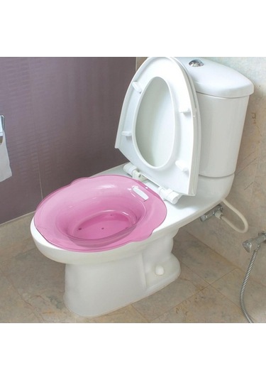 Trendooze Homyl Pembe Tuvalet Banyo Havzası, Yaşlılar İçin Komfort Pembe