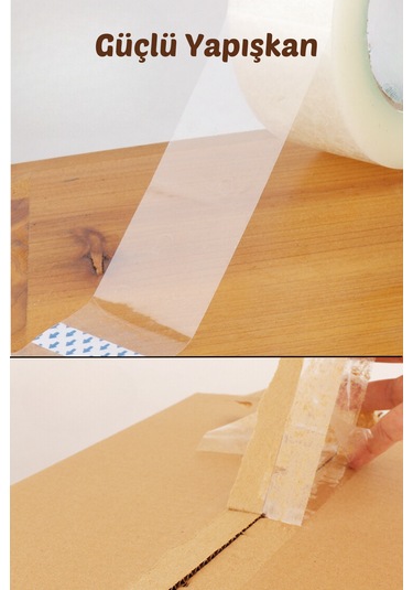 Hotmelt Koli Bandı 1. Kalite Şeffaf Renkli Güçlü Yapışkan 100 M