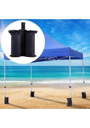 Homyl 4 Adet Kum Torbaları Taşınabilir Gölgelik Siyah